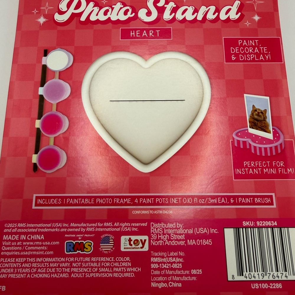 Paint set - Heart Photo Stand NWT - Picture 5 of 6
